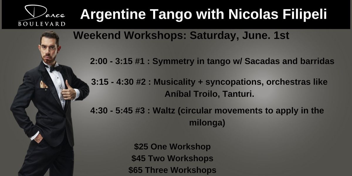 Argentine Tango Weekend Workshops with Nicolas Filipeli