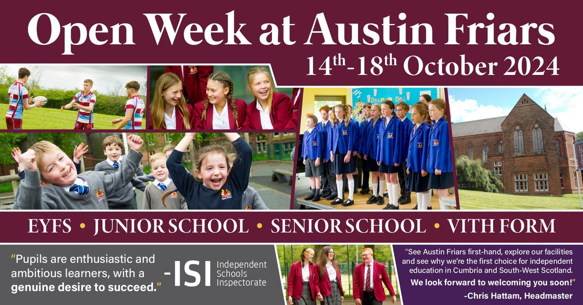 Open Week at Austin Friars