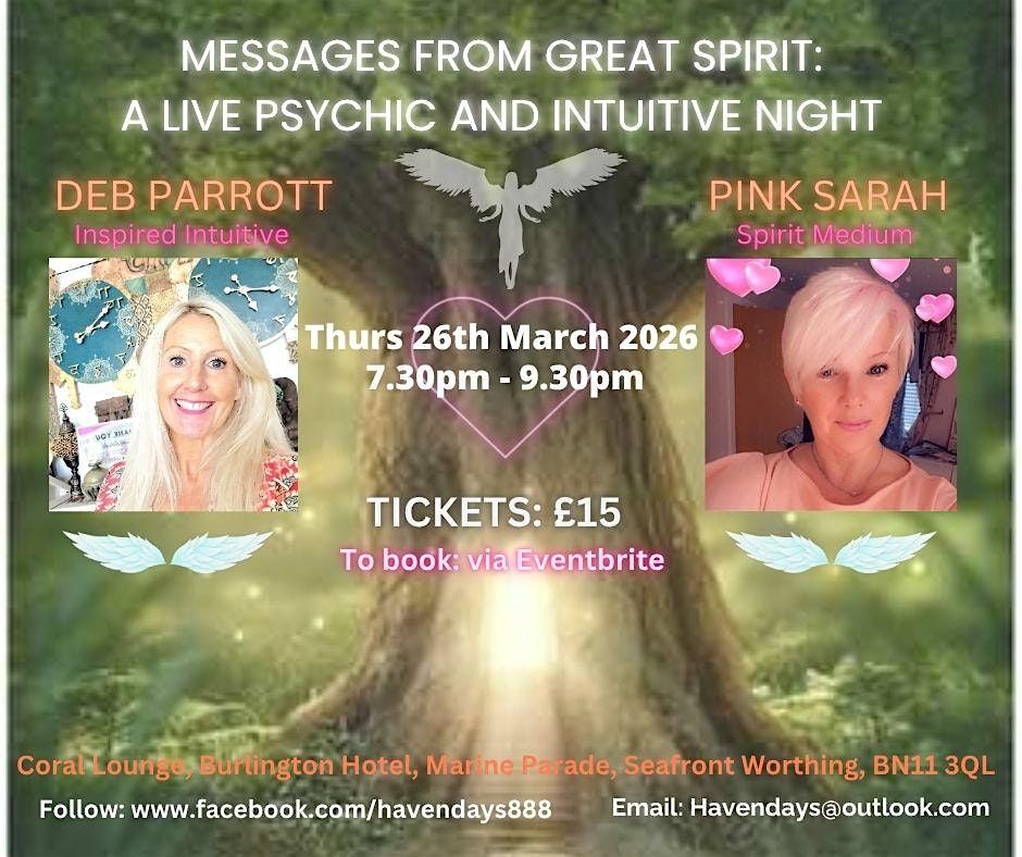 PSYCHIC NIGHT - A Live Audience With Deb Parrott & Pink Sarah