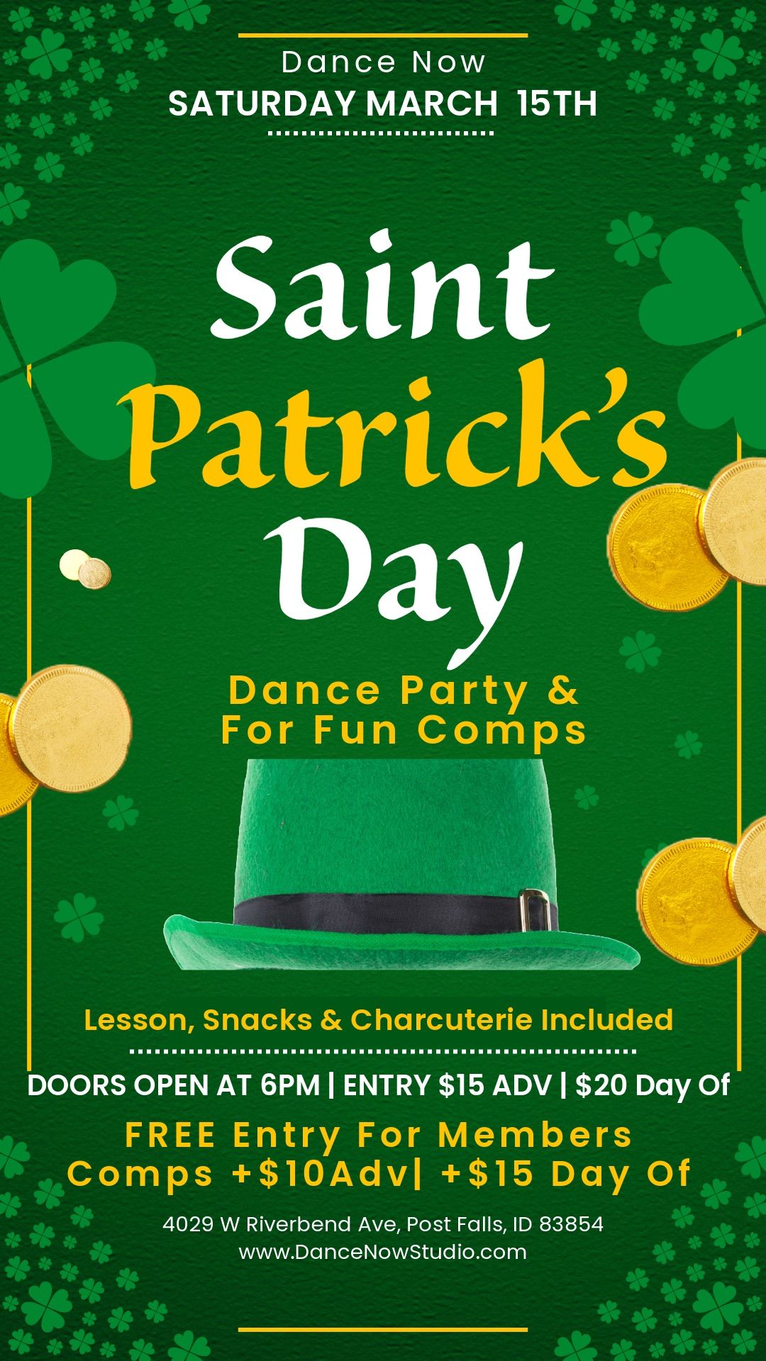 St. Patricks Dance Party & For Fun Comps