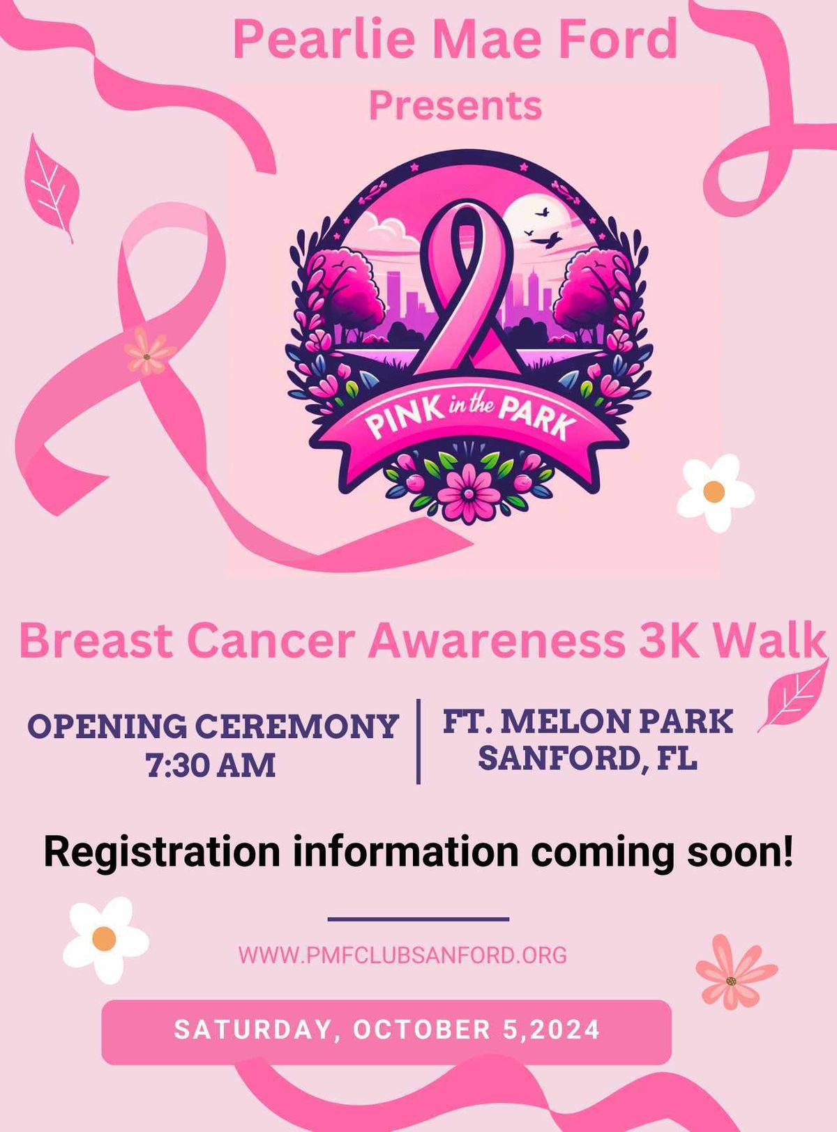 Pink in the Park ~ Breast Cancer Awareness 3K Walk