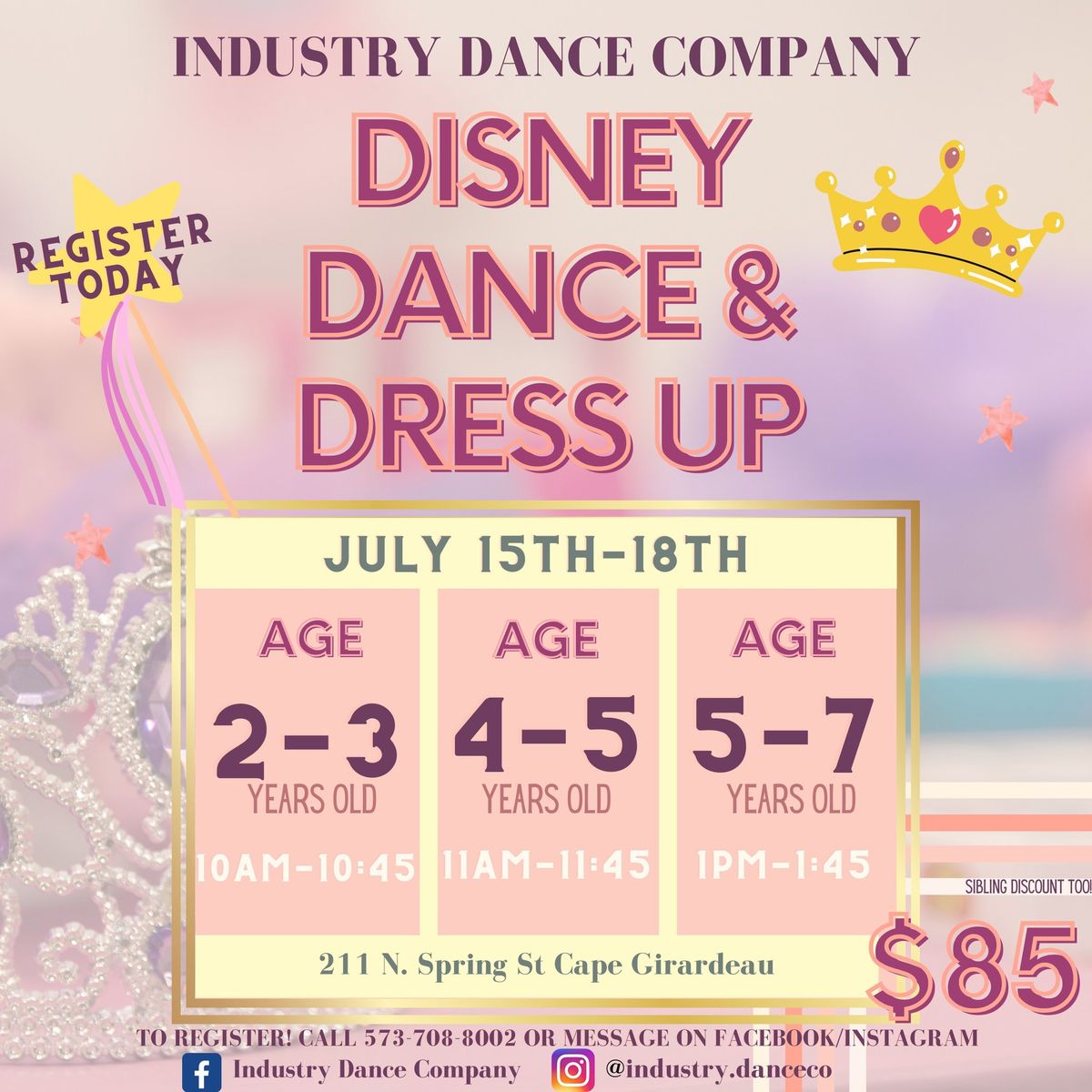 Disney Dance & Dress Up Camp - July 15th-18th