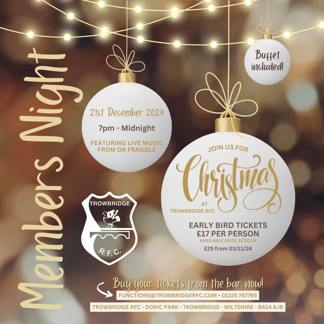 Christmas Parties at TRFC - Members Night