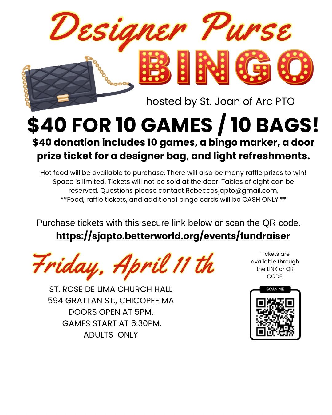 Designer Purse Bingo