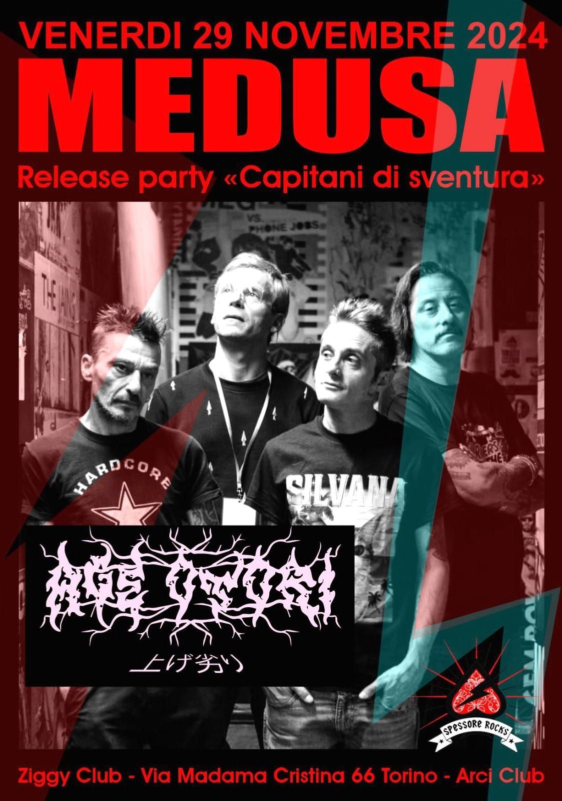 MEDUSA "Release Capitani di sventura" + Age Otori @ Ziggy Club (Torino)