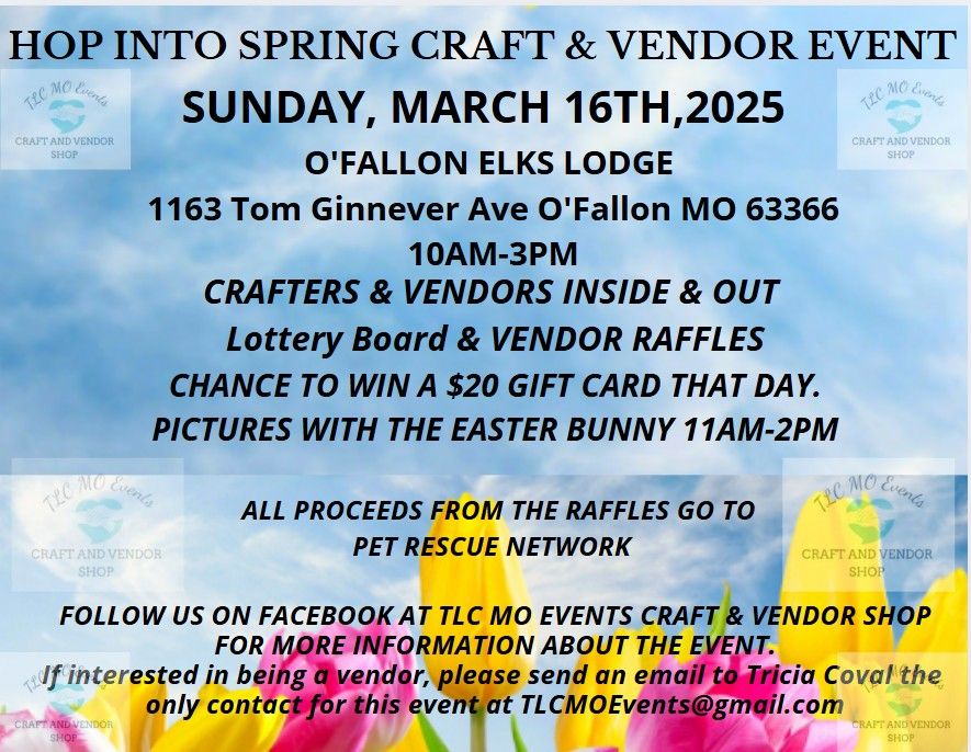 HOP INTO SPRING CRAFT & VENDOR EVENT 