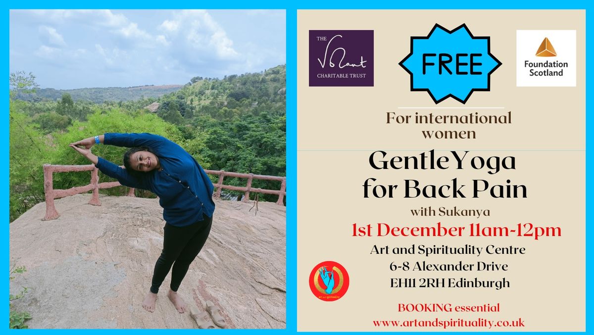 1st December FREE GENTLE YOGA FOR BACK PAIN