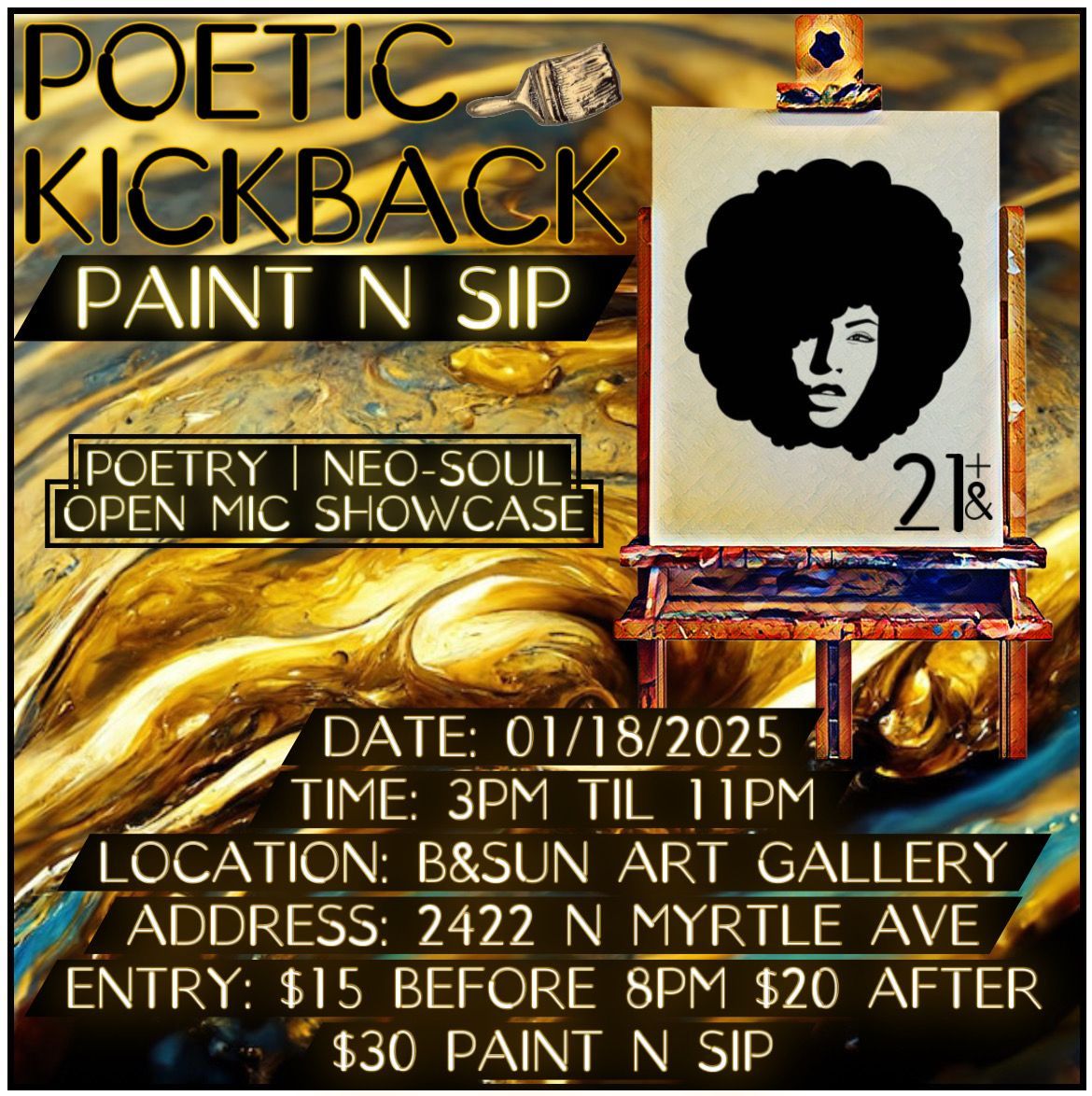 POETIC KICKBACK SIP N PAINT \ud83c\udfa8 JANUARY 18TH 