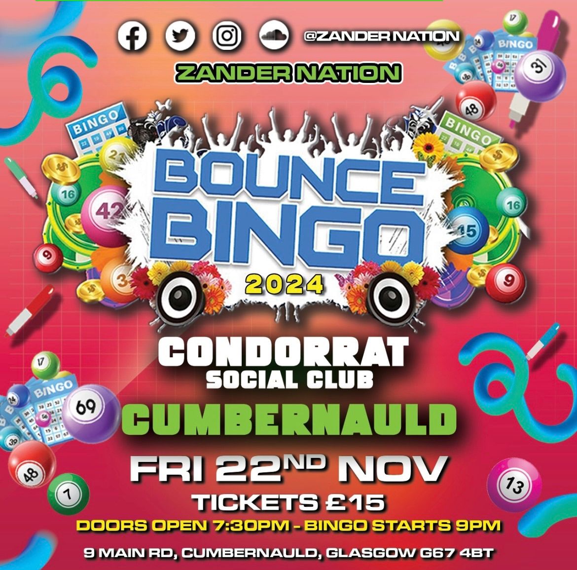 Zandernation Bounce Bingo - Ticketed Event