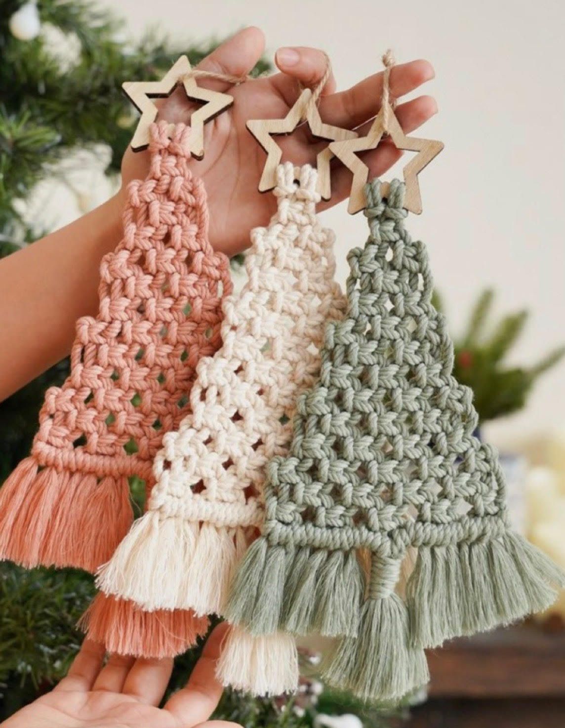 Macrame Christmas Trees