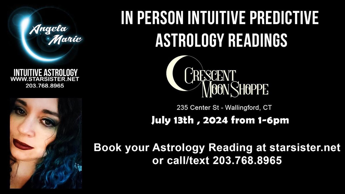 In Person Intuitive Predictive Astrology Readings