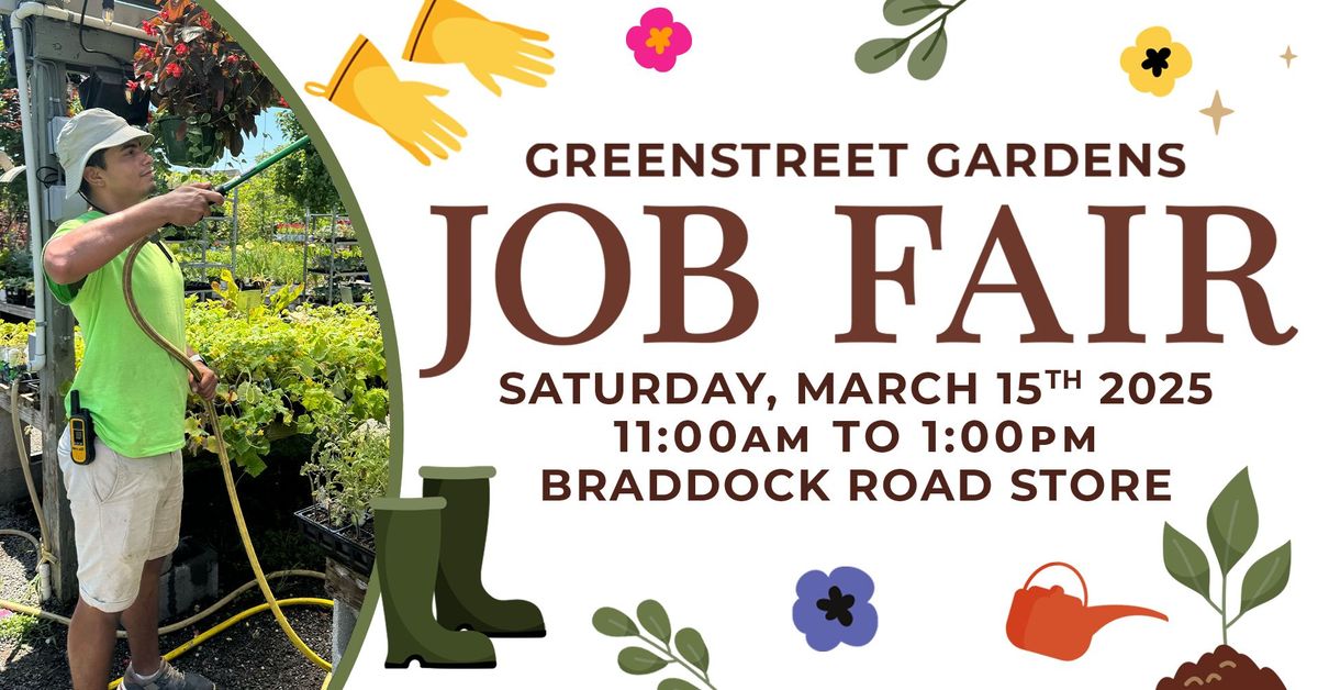 Spring Job Fair at Greenstreet Gardens in Alexandria