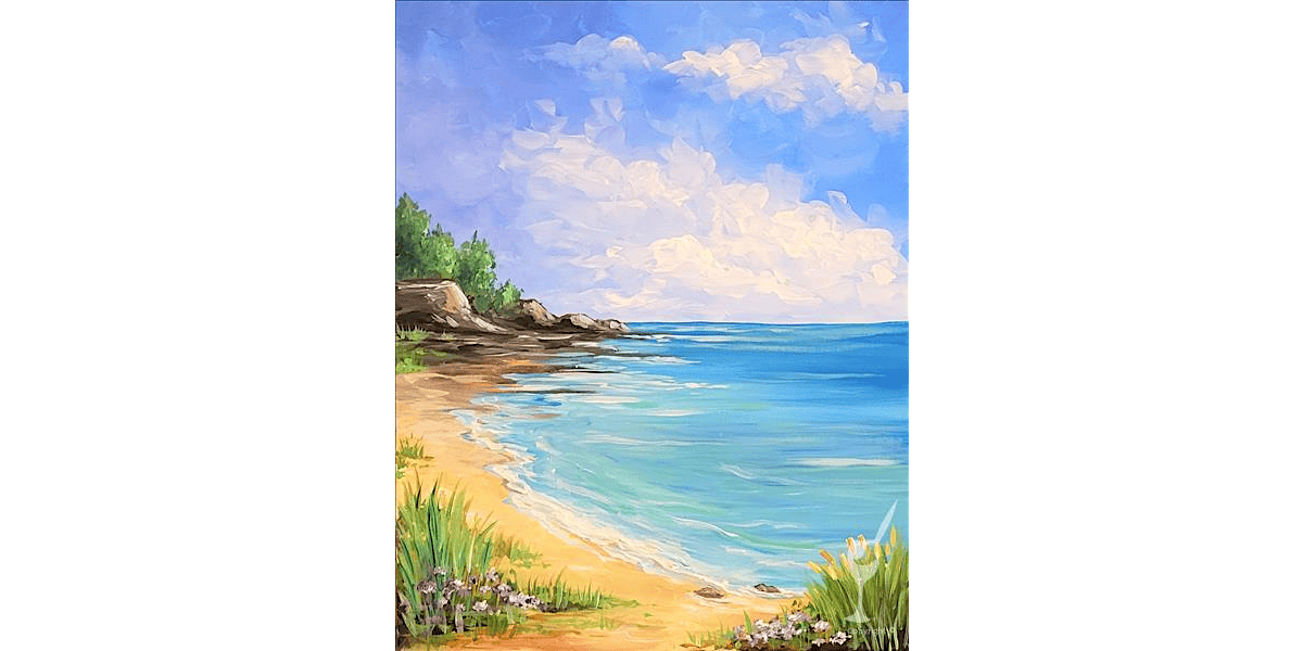 Serene Coastal Vibes - Paint and Sip in Denver | Classpop!\u2122