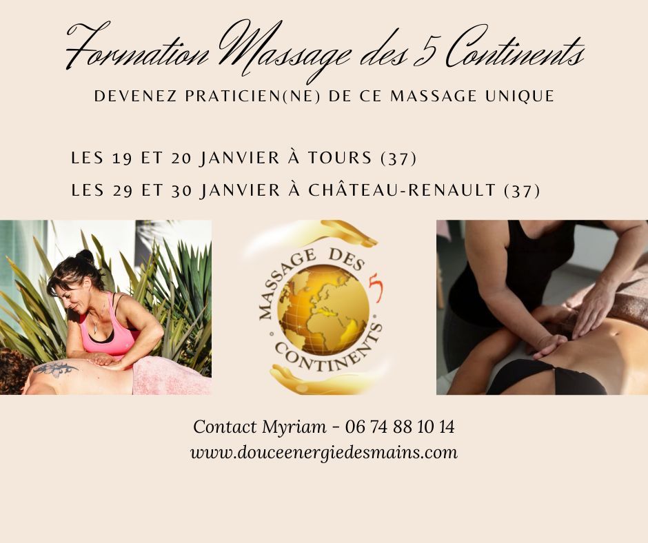 Formation De Praticienne Au Massage Des 5 Continents Tours 37 Indre Et Loire 19 January To