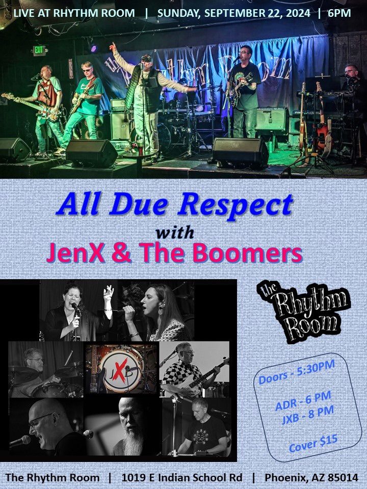 All Due Respect and Jen X & The Boomers at Rhythm Room