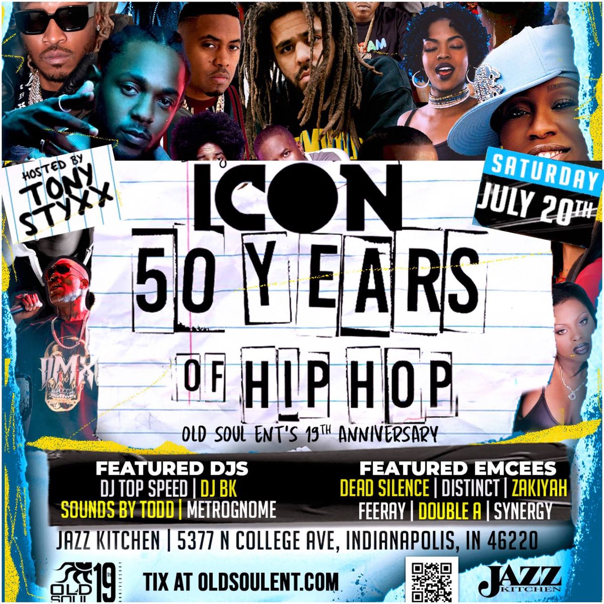 ICON Party: 50 Years of Hip-Hop at The Jazz Kitchen