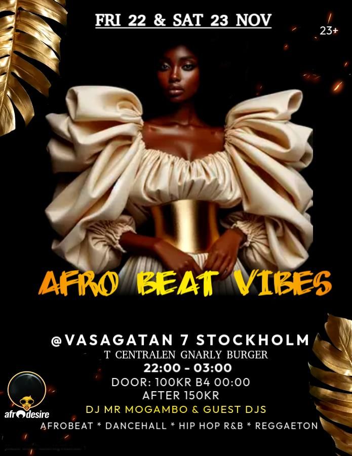 Afrobeat Party Friday 22nd & Saturday 23rd November