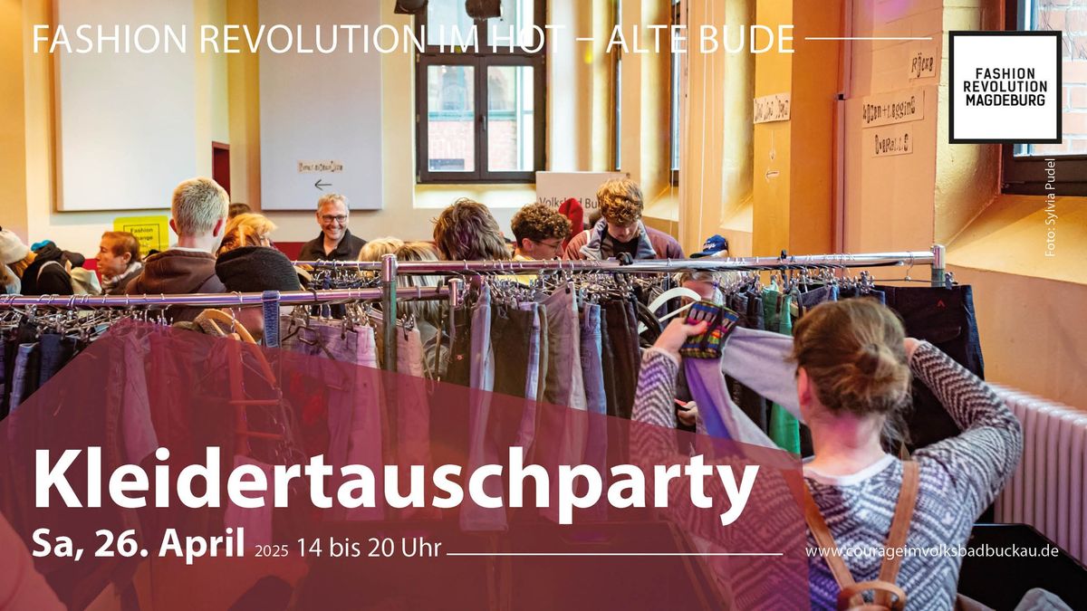 Kleidertauschparty im Rahmen der Fashion Revolution Week Magdeburg 