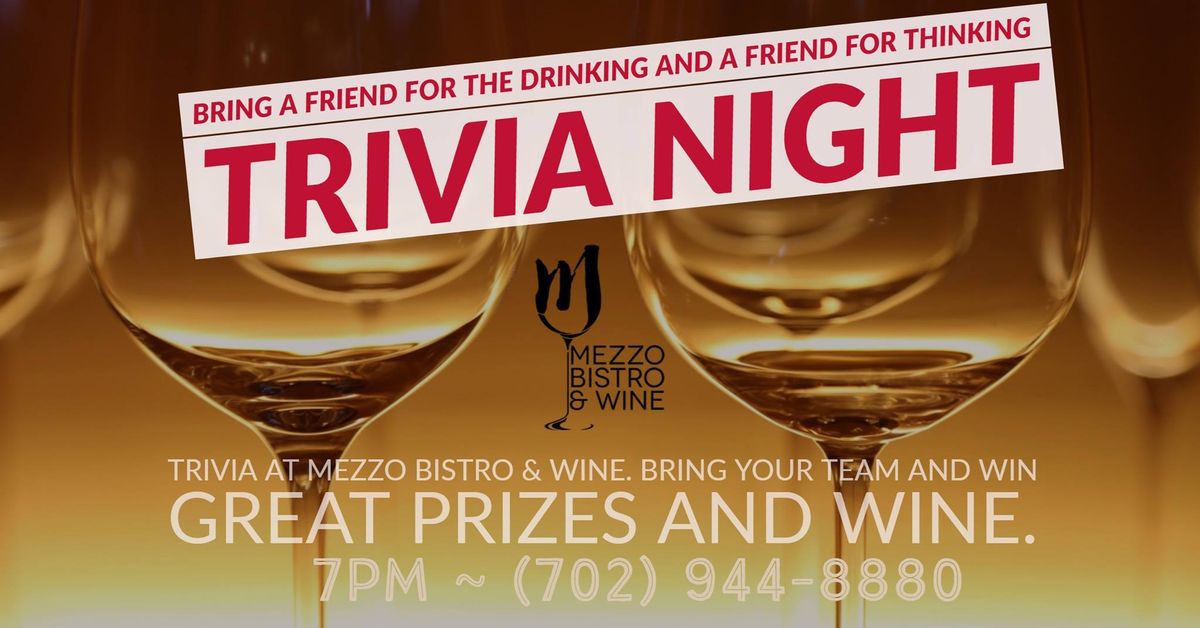 Trivia Night At MEZZO Season Finale - Big Prizes 