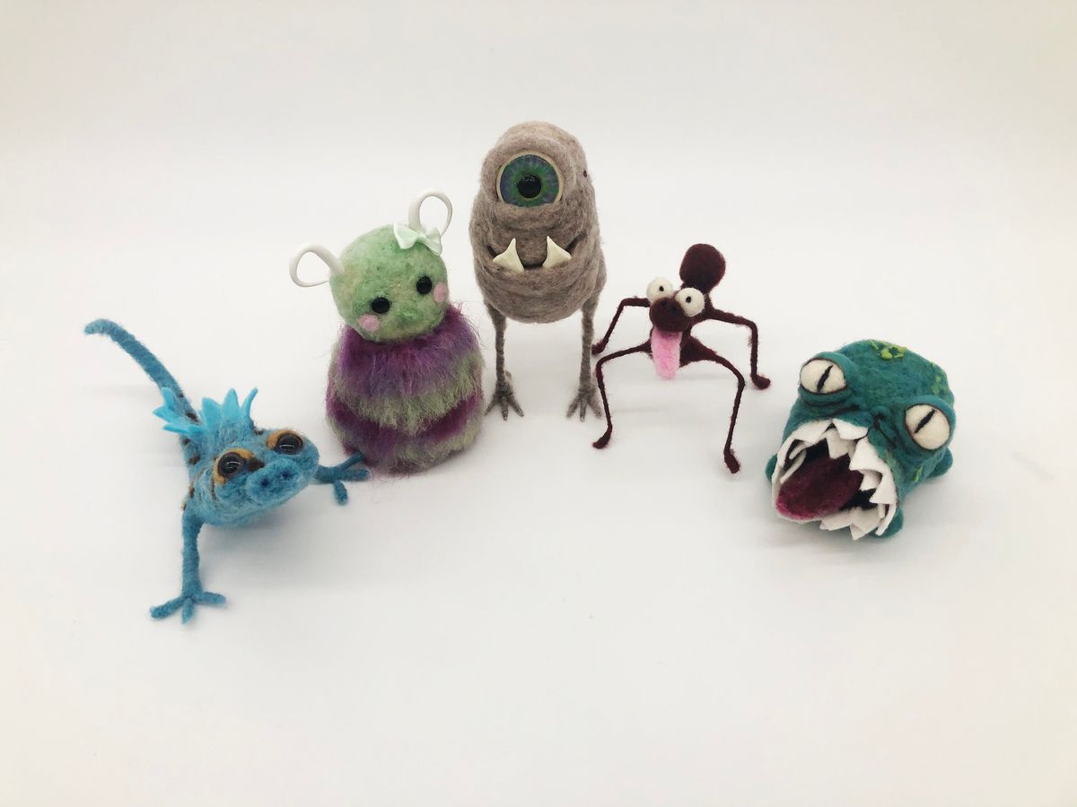 Needle Felted Monsters