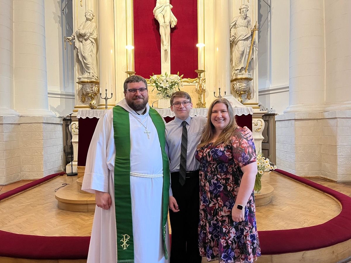 Worship and presentation at Holy Cross in Kearney, Nebraska