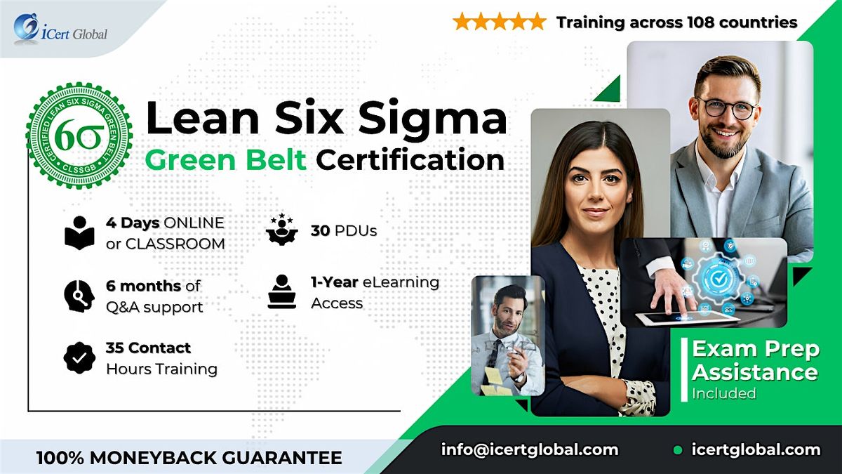 Sigma Green Belt Certification Bootcamp in Augusta, ME