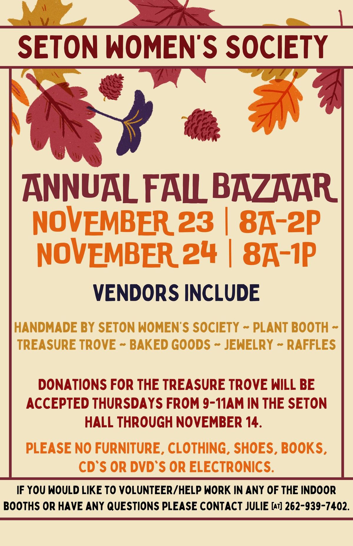 ANNUAL FALL BAZAAR