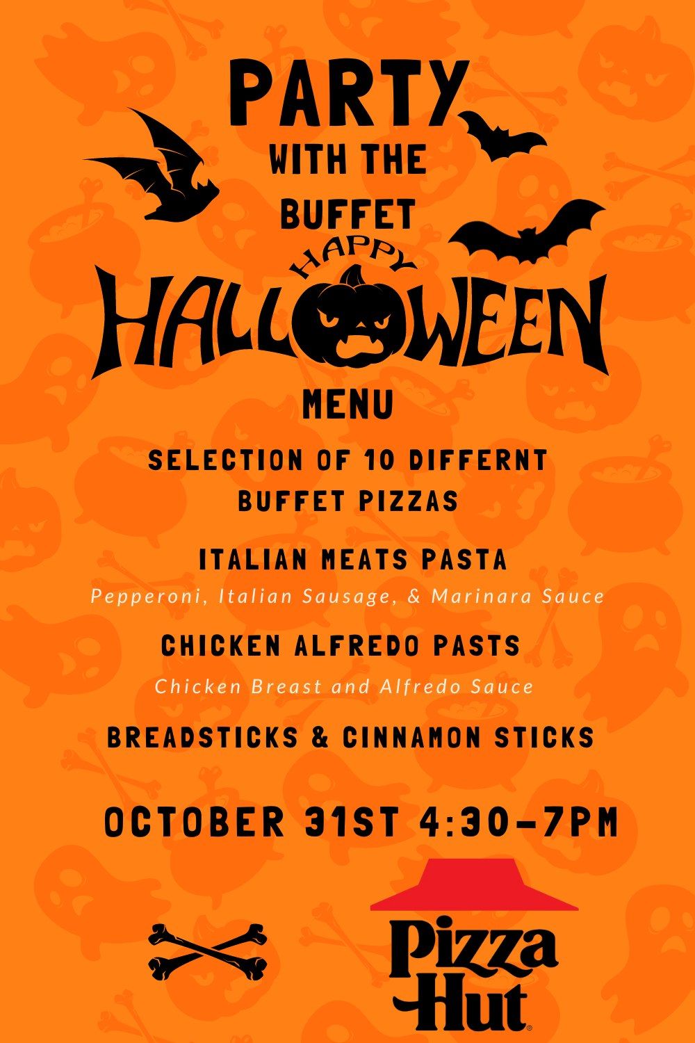 Halloween Buffet at Pizza Hut