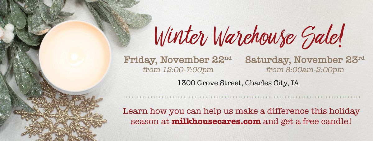 Milkhouse Candles Winter Warehouse Sale