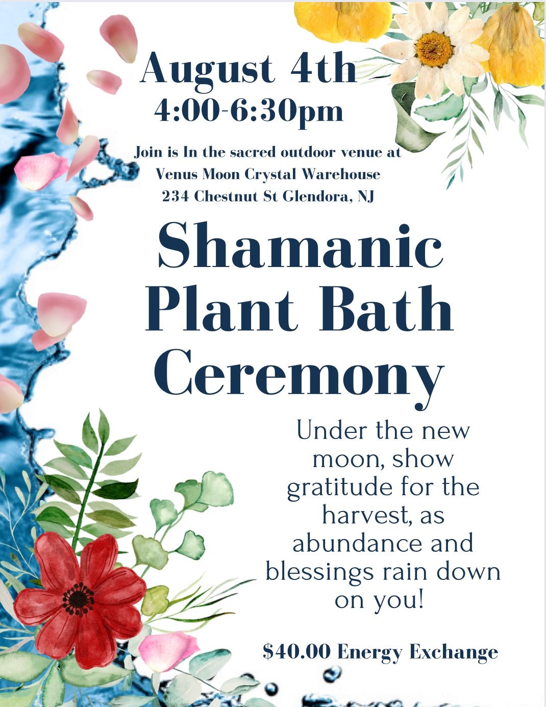 Shamanic Plant Bath Ceremony