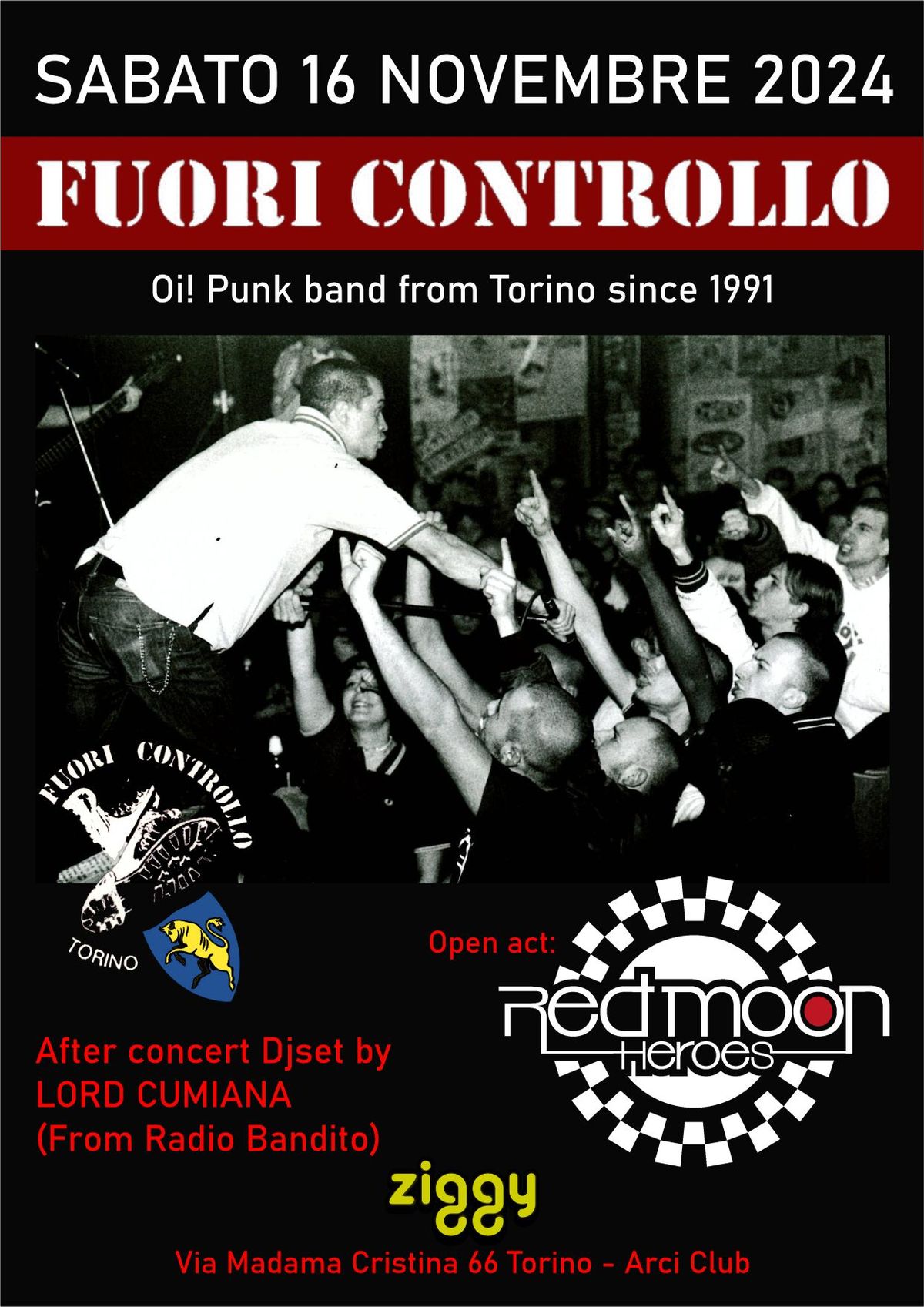 FUORI CONTROLLO + RED MOON HEROES + DJ LORD CUMIANA