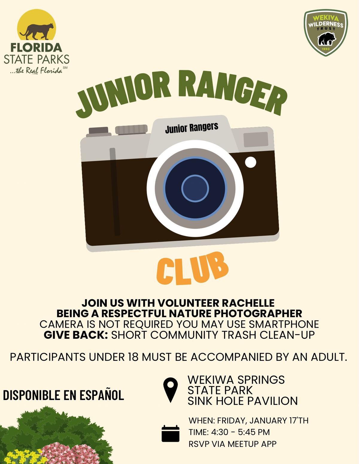  Wekiwa Springs State Park Junior Ranger Club