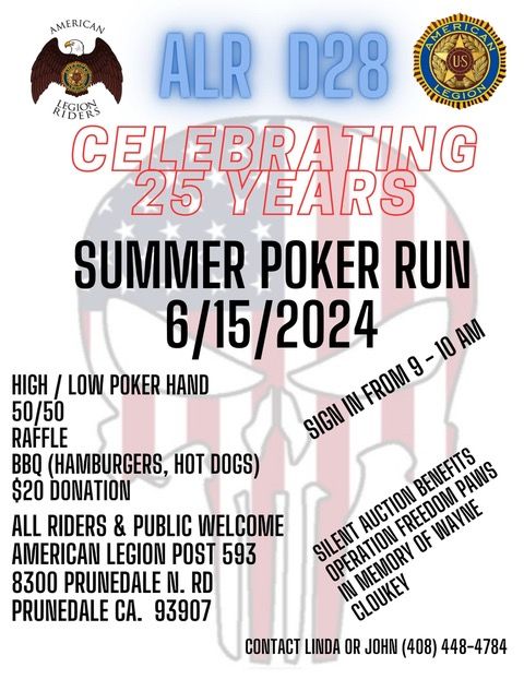 ALR D28 Summer Poker Run June 15, 2024