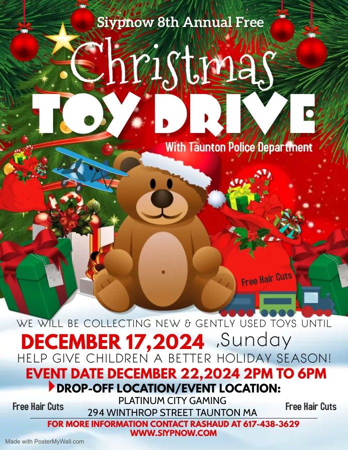 SIYPNOW Presents 8th Annual Free Christmas Drive With Taunton Police Department 