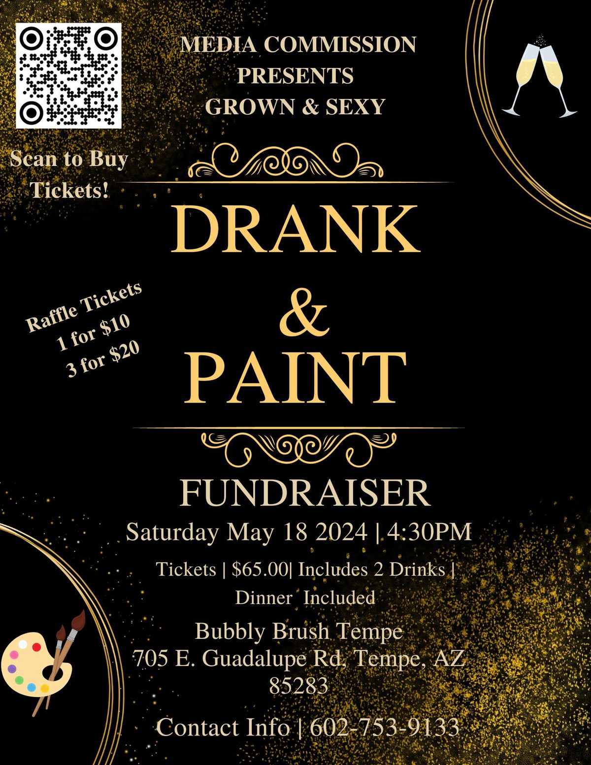 Media Commission Presents: Grown and Sexy - Drank & Paint Fundraiser