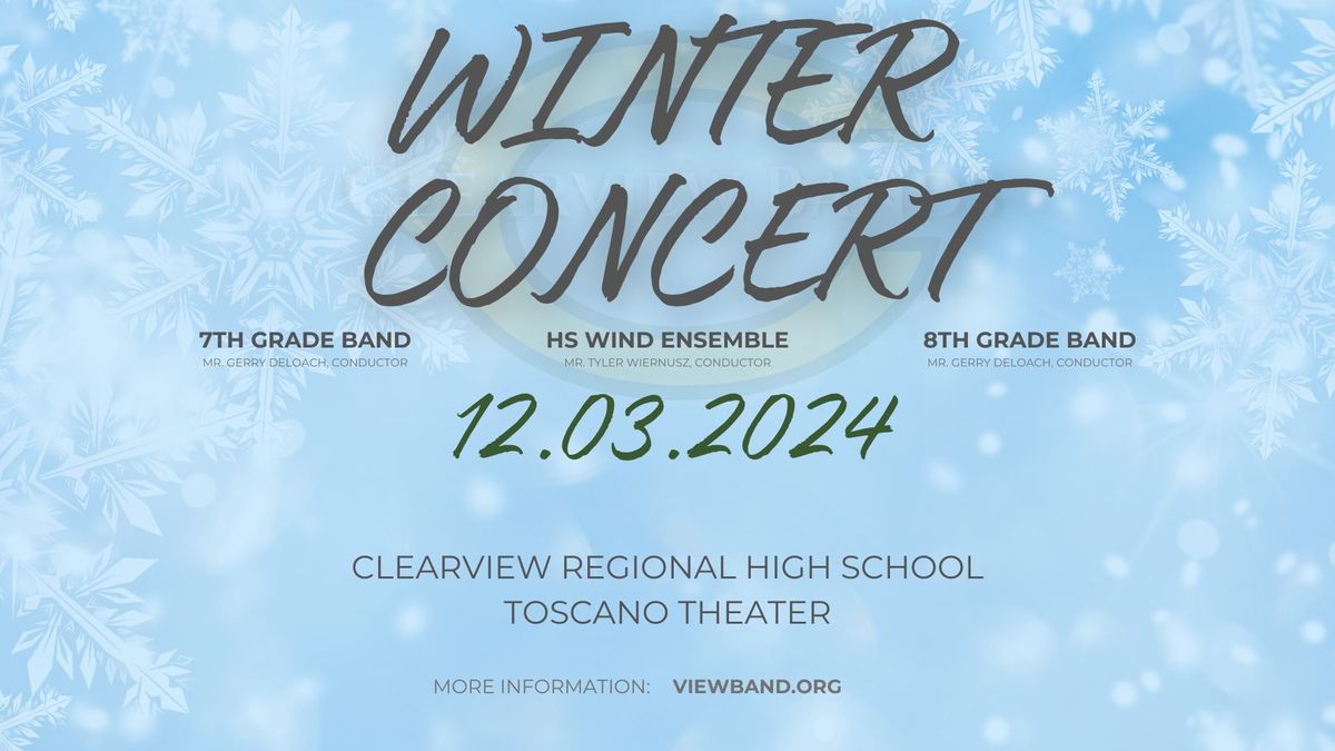 Middle School Winter Concert   |  Clearview Reg HS Bands