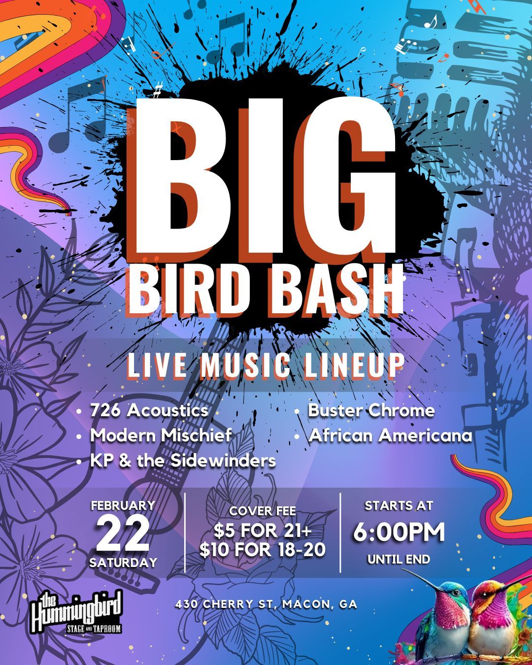 Big Bird Bash 2025 live at The Hummingbird