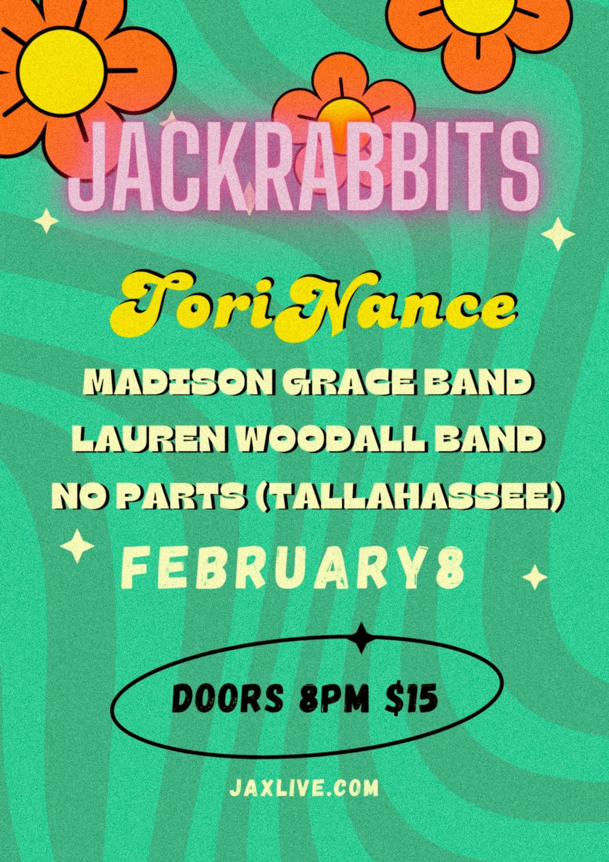 Tori Nance, Lauren Woodall Band, Madison Grace Band, No Parts at Jack Rabbits 