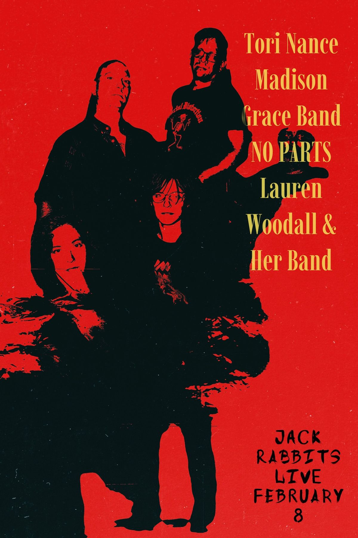 Tori Nance, Lauren Woodall Band, Madison Grace Band, No Parts at Jack Rabbits 