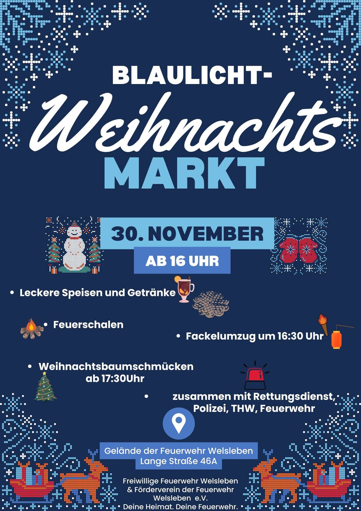 Blaulichtweihnachtsmarkt - Advent mit Lebensrettern