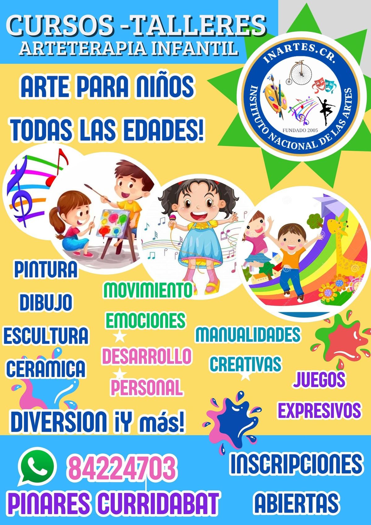 CURSOS Y TALLERES ARTE INFANTIL 2025 INARTES.CR