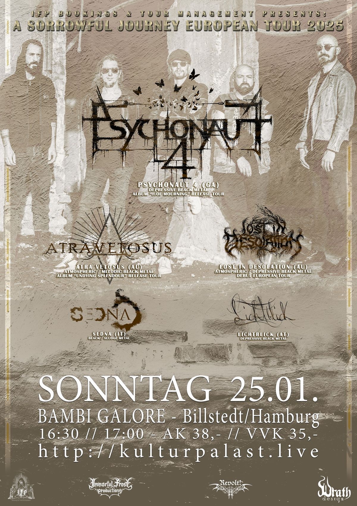 A Sorrowful Journey European Tour 2025 - Psychonaut 4 + Guests