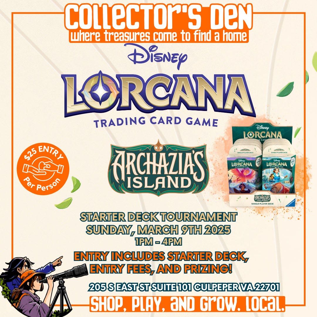 Lorcana: Archazia\u2019s Island Sealed Deck Tournament @Collector's Den