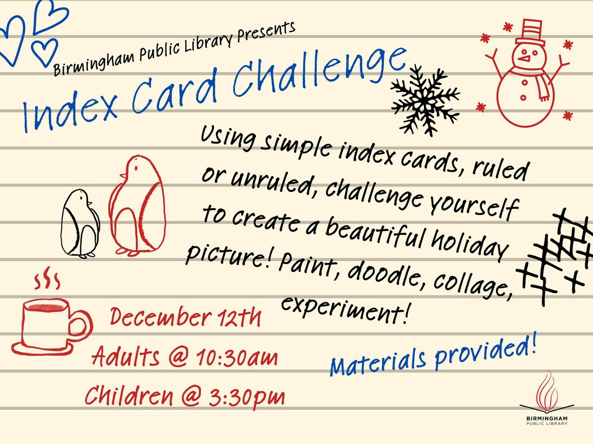 Index Card Challenge (ICAD)