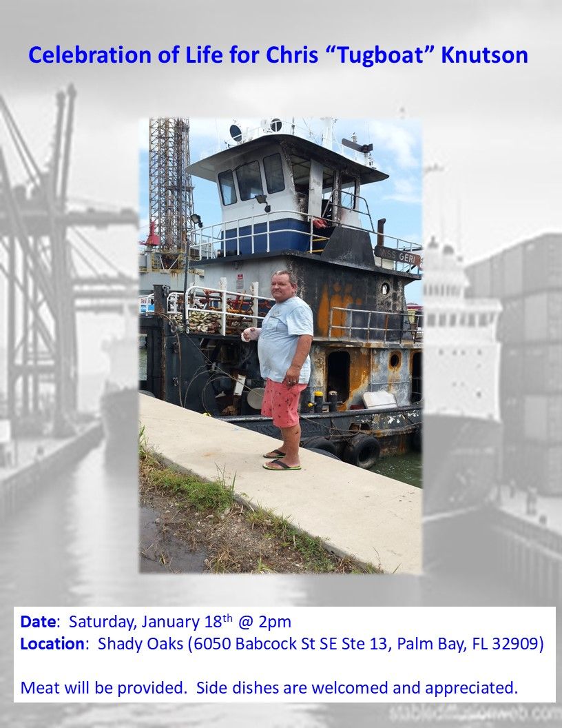 Celebration of Life for Chris "Tugboat" Knutson