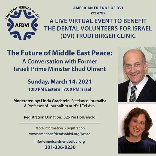 The Future of Middle East Peace: A Conversation with Former Israeli Prime Minister Ehud Olmert