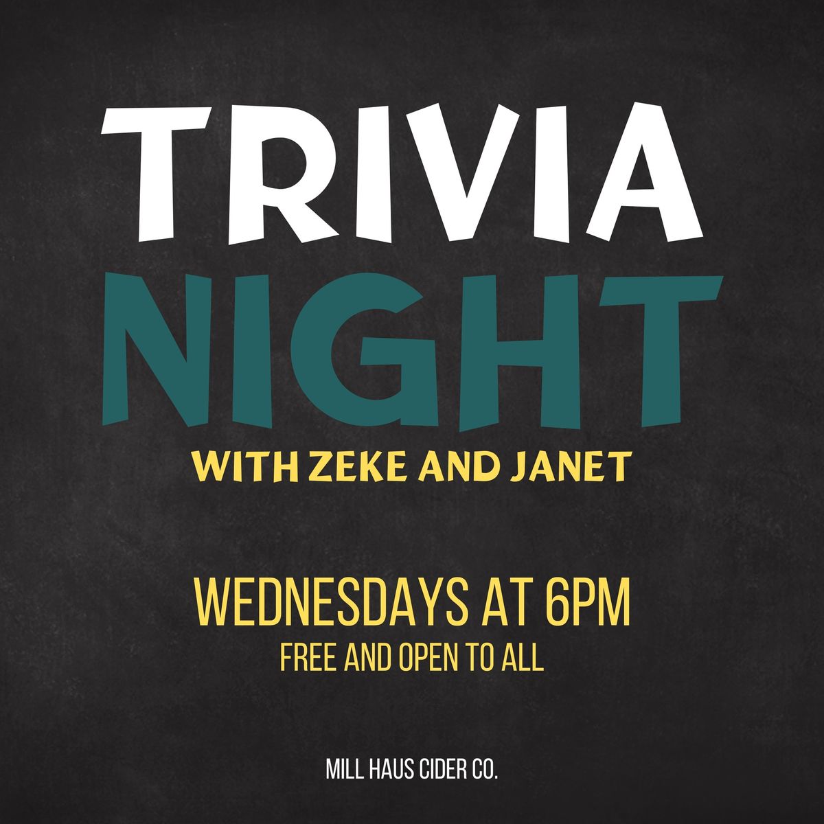 Wednesday Trivia Night \u270f\ufe0f