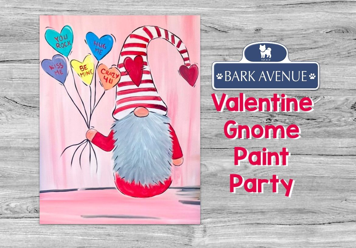 Valentine Gnome Paint Party at Bark Avenue Playroom 