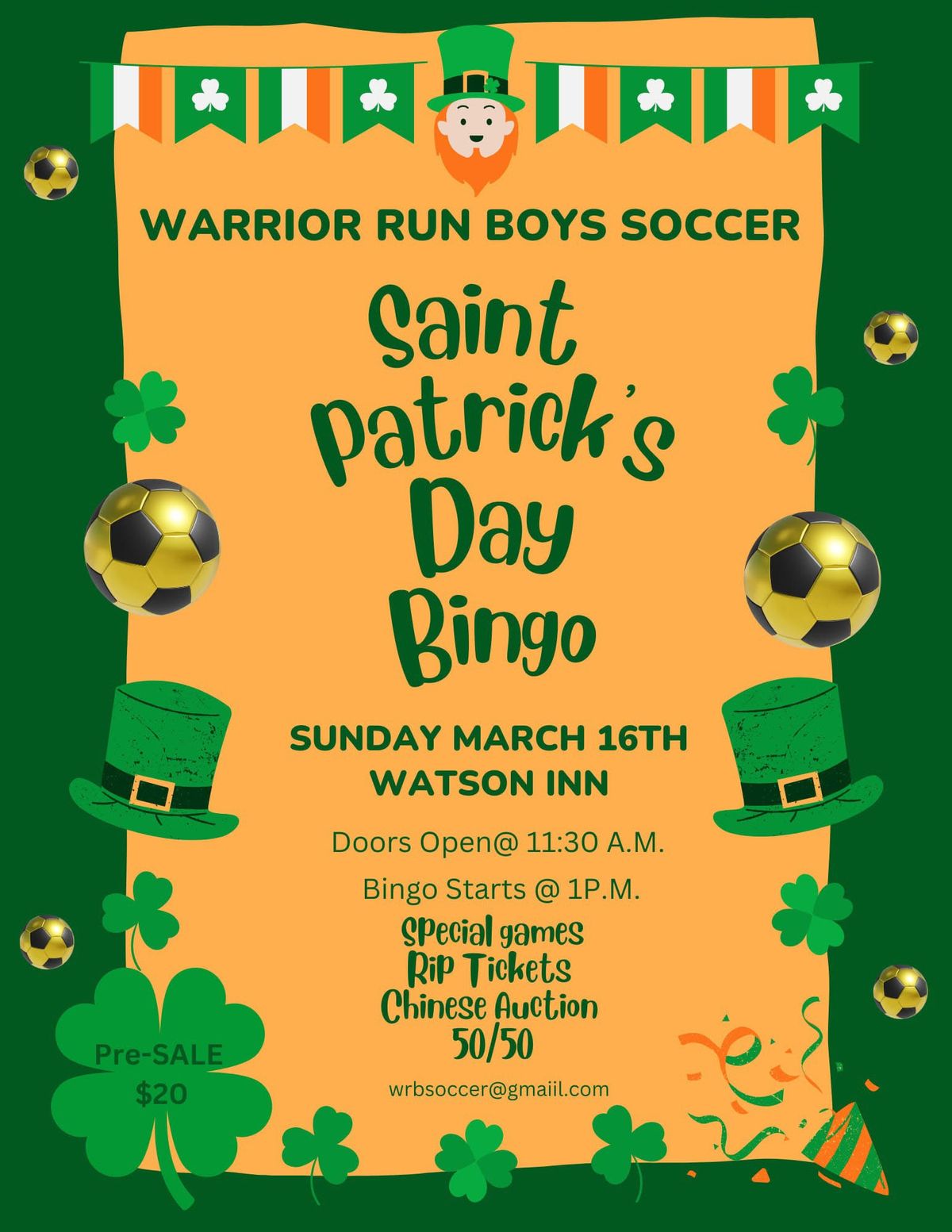 St. Patrick\u2019s Day Cash Bingo 