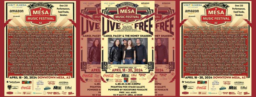 Carol Pacey & the Honey Shakers @ Phantom Fox Stage (Alley), Mesa Music Festival 2024